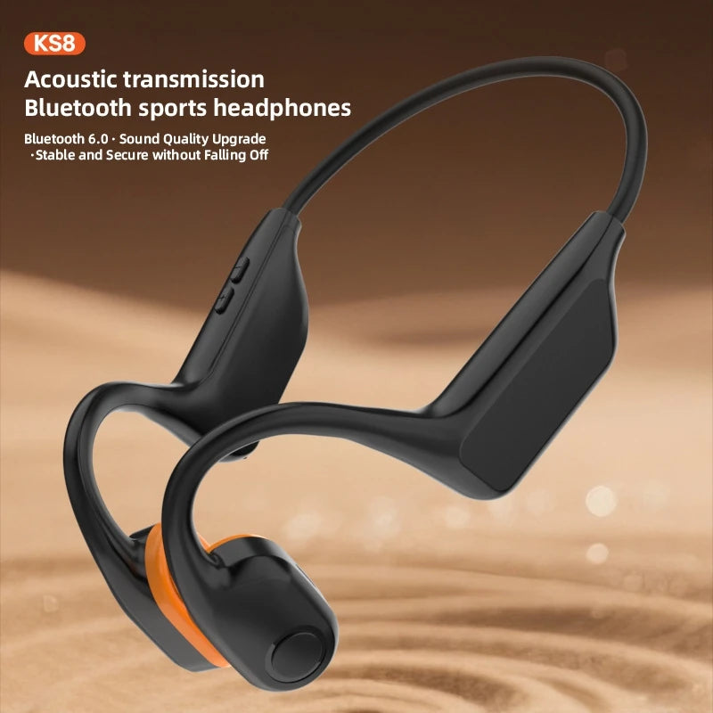 NEW Open-Ear Bone Conduction Bluetooth Headphones with Extra-Long Battery Life Perfect for Running, Cycling Swimming Sports