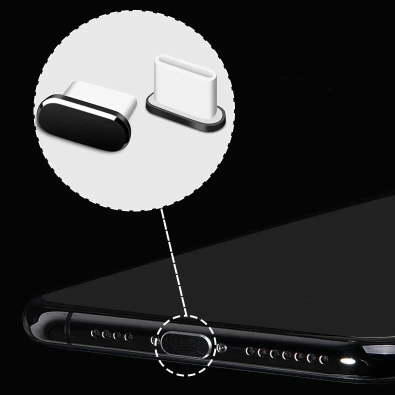 Cell Phone Charging Port Dust Plug with Cleaning Brush for IPhone 17 16 14 13 Pro Max Plus Samsung Xiaomi IOS Type C Cleaner Set