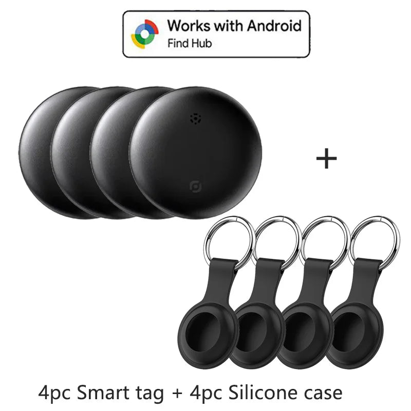1-4Pcs Anti-Lost Tag Google Find My GPS Tracker Android Finder Compatible with Google Find Hub (Android Only) Key Wallet Finder
