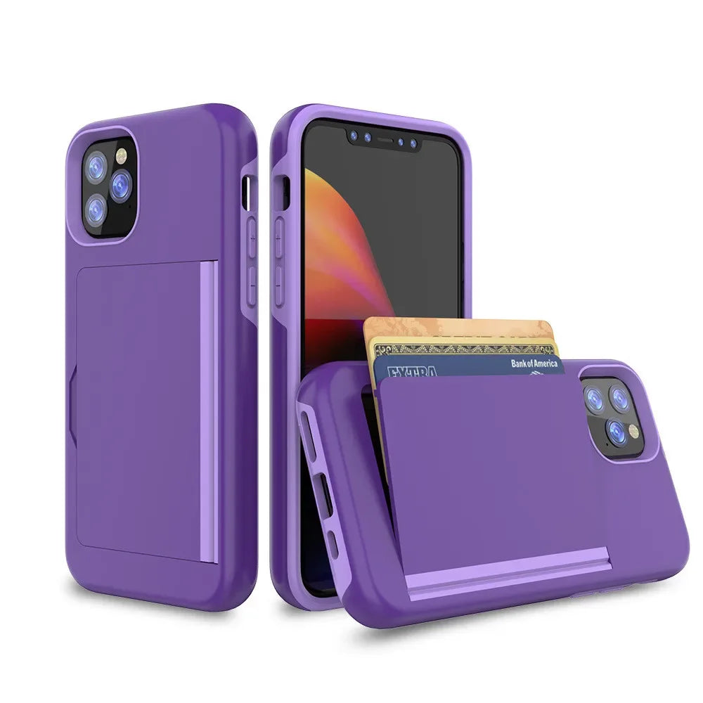 For iPhone 16 Pro MAX 15 14 13 12 11 7 8 Plus X XS MAX XR Case Wallet 3-Card ID Slot Card Holder Flip Cover for iPhone 16 15 14
