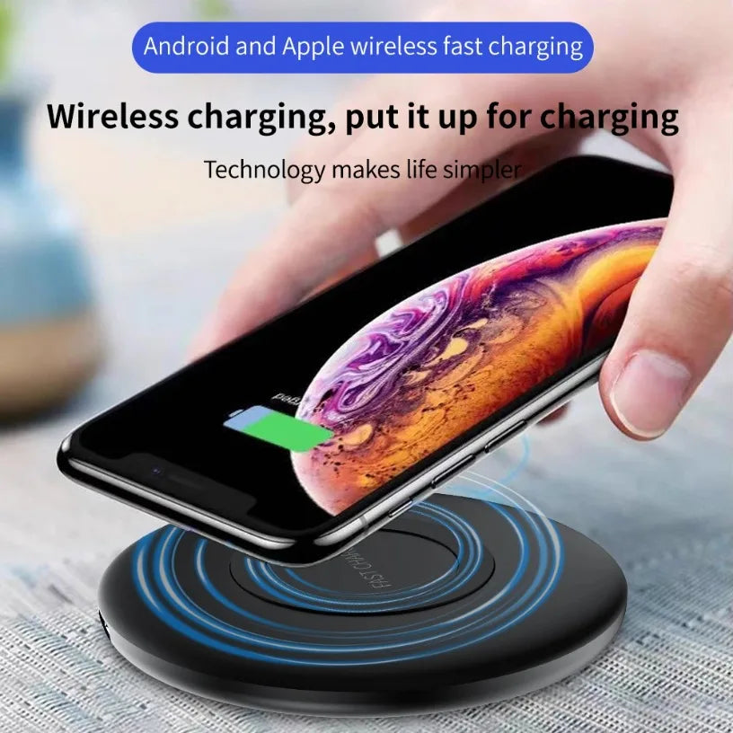 15W Fast Wireless Charger Pad For Samsung For Galaxy S25 S24 S23 S22 S21 Ultra Z Fold Flip 6 4 5 Note10 Note20 S10 Plus QI Pad