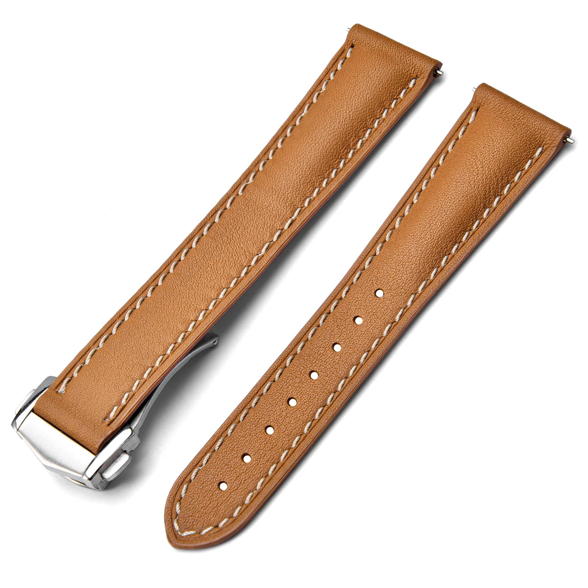 Retro Leather Watch Strap 20mm 22mm Quick Release Smooth Leather Watchband Men Women Watch Band Accessories