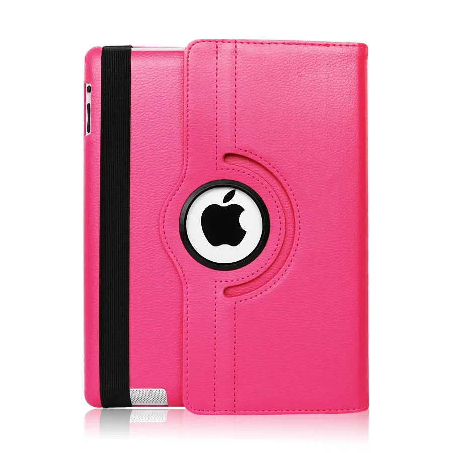 For iPad Pro 12.9 2018 2020 2021 2022 2015/2017 Smart Leather Case 360° Rotation and Sleep Wake Function Protective Shell