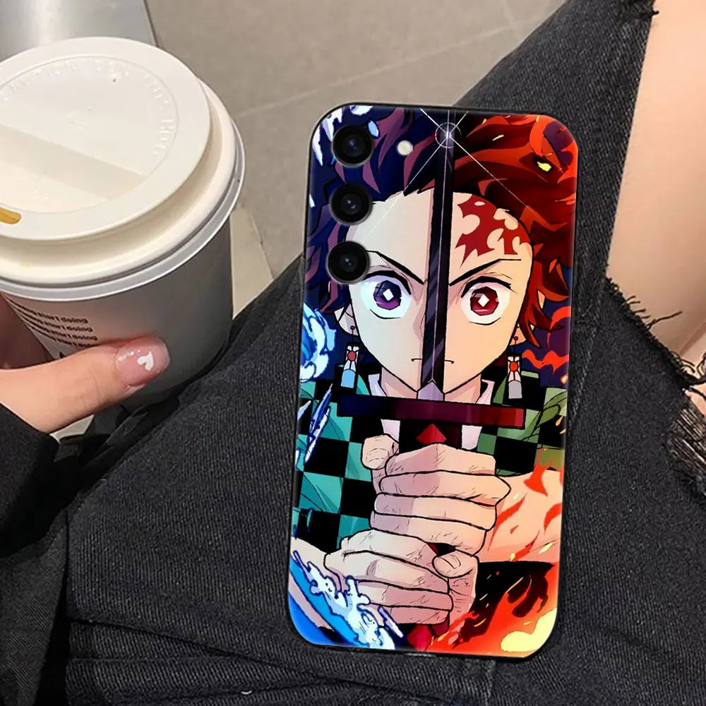 Anime Demons Slayers Tanjiro Phone Case For Samsung Galaxy S26 S25 EDGE S24 S23 S22 S21 S20 FE S10 Ultra PLUS LITE Case Cover
