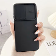 Slide Camera Lens Protection Case For Samsung S21 S22 S23 S24 FE S25 Ultra Plus A56 A55 A06 A52S A34 A16 A73 A21S A36 Soft Cover