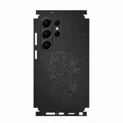 Full Coverage Faux Leather Back Skin for Samsung Galaxy S26 S25 Ultra Plus S24 S23 Full Wrap Anti Scratch Rear Film Sticker