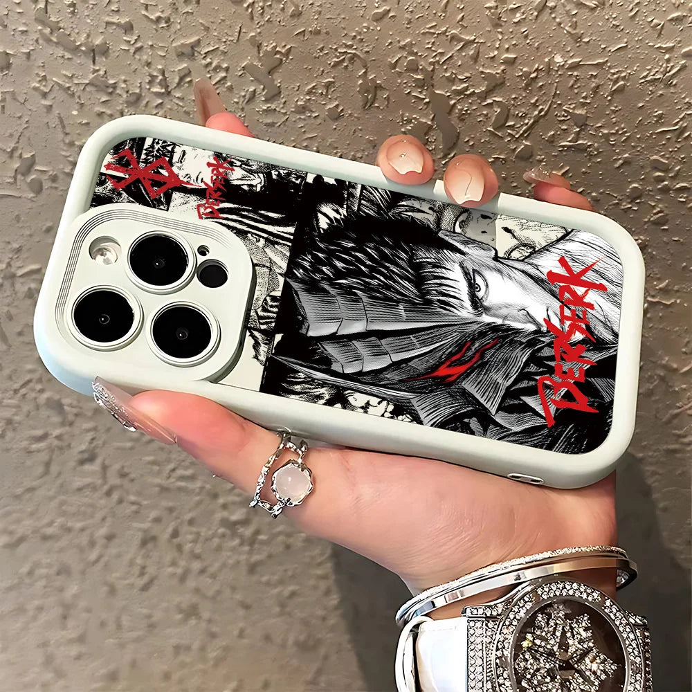 Anime Berserk Guts Phone Case for iPhone 17 16e 16 15 14 13 12 11 Air Pro Max Mini XR XS X 7 8 6 6s Plus Soft TPU Back Cover