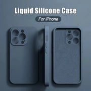 Luxury Liquid Silicone Phone Case For Apple iPhone 16 15 14 13 12 11 Pro Max Soft Case Shockproof Bumper Cover Phone Accessories
