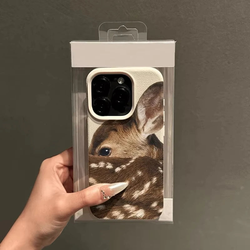 Cute Fawn Deer Protective Phone Case for iPhone 17-11 Series Pro Max & Plus – Stylish & Durable