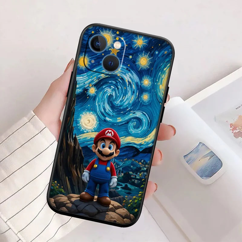 M-Marios New High-End Shell Phone Case for iPhone 16 15 14 13 12 Pro Max Plus Mini