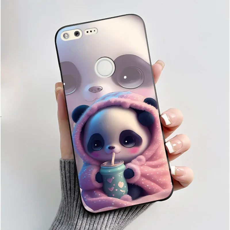 For Google Pixel 1 Soft Silicone Black Case For Google Pixel 1XL Elegant Style New Design Pattern Snow Mountain Casing