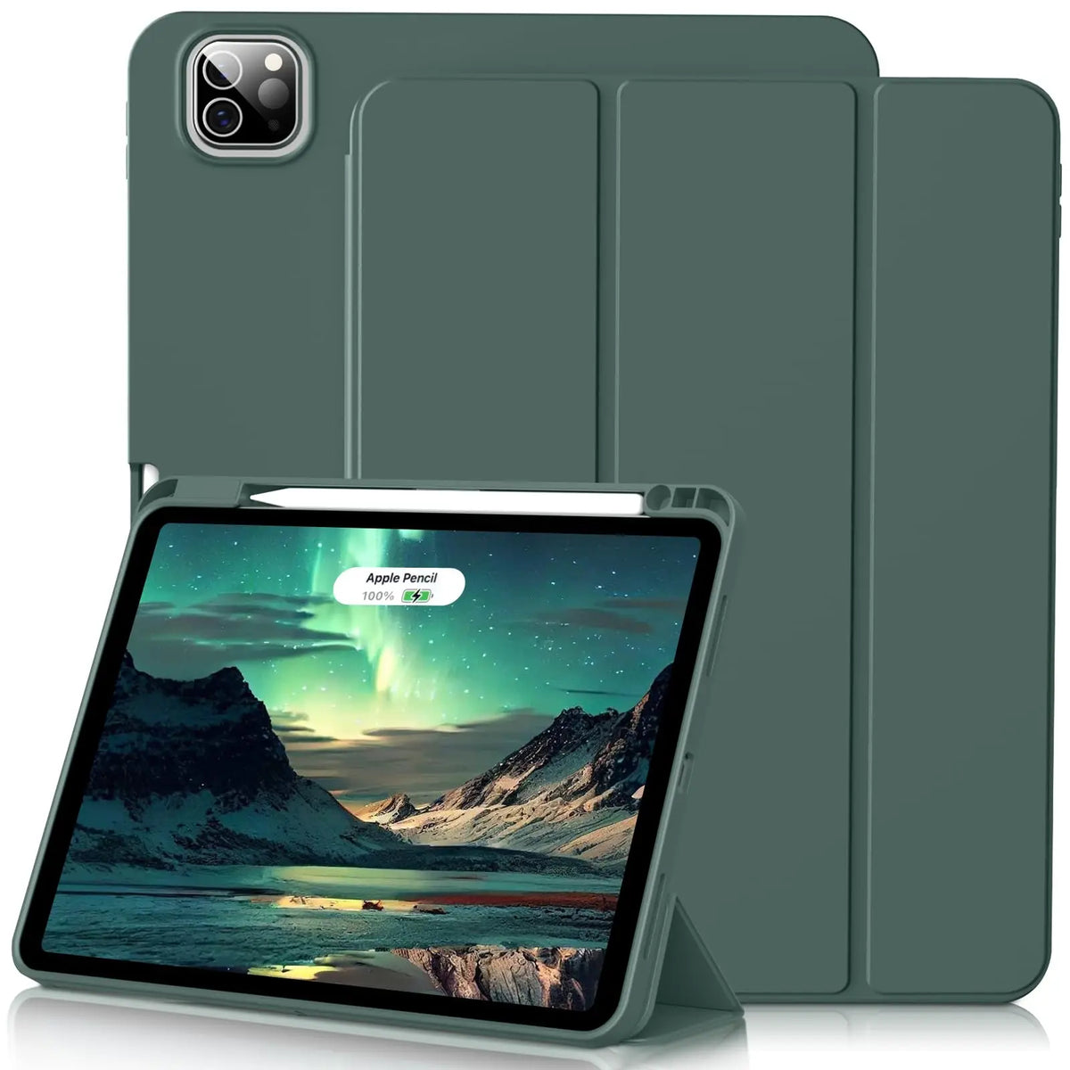 Pencil Case for iPad Air Pro 10.9 11 12.9 13 A16 10th 11th Generation Air 4 5 6 7 Trifold Stand Flip Cover With Pencil Holder