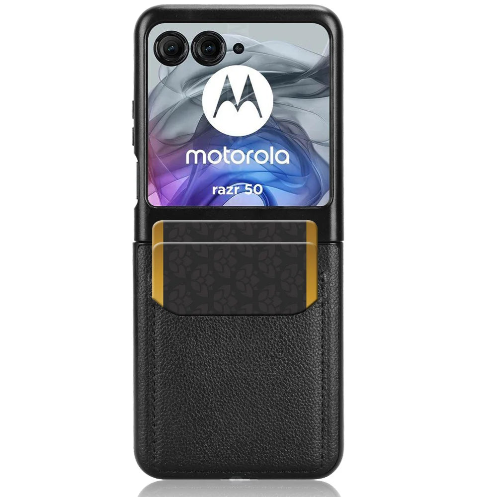 PU Leather Case for Motorola Moto Razr 70 60 50 40 Ultra Razr+ Plus 2026 2025 2024 Card Holder Lightweight Protective Cover