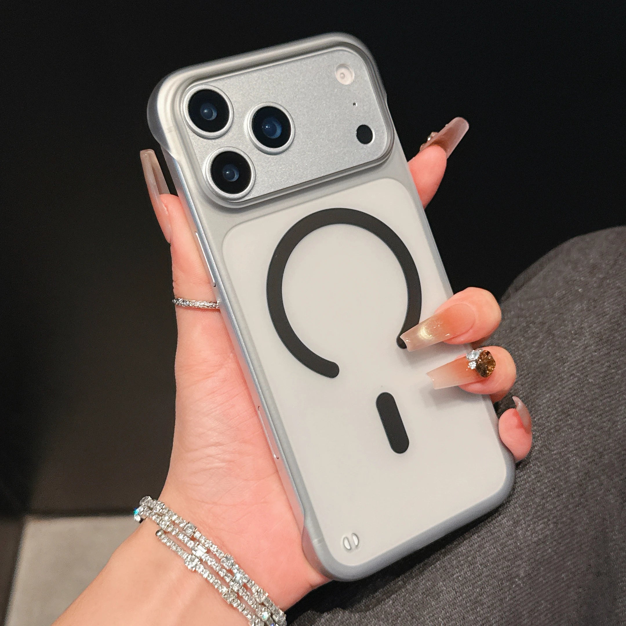 Ultra Thin PC Frameless Phone Case For iPhone 17 Pro Max 14 15 Plus 11 12 13 16 Pro Air For Magsefa Wireless Charger Matte Cover