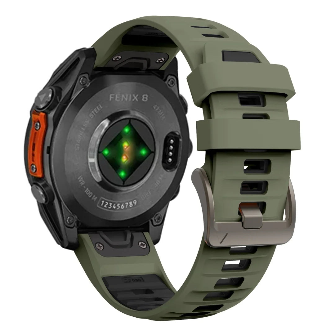 QuickFit 22mm 26mm Silicone Strap For Garmin Fenix 8 7 7X 7Pro 6X 6 5 5X/Epix 2 47mm 51mm Sport Breathable Bracelet Watch Band