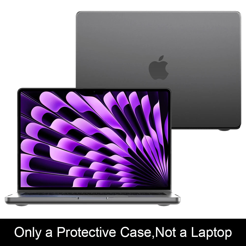 2026 Laptop Case For Macbook Air 13.6 inch M5 M4 M3 M2 2026 2025 2024 2022 A3240 A3113 A2681,Ultra Thin Matte Case
