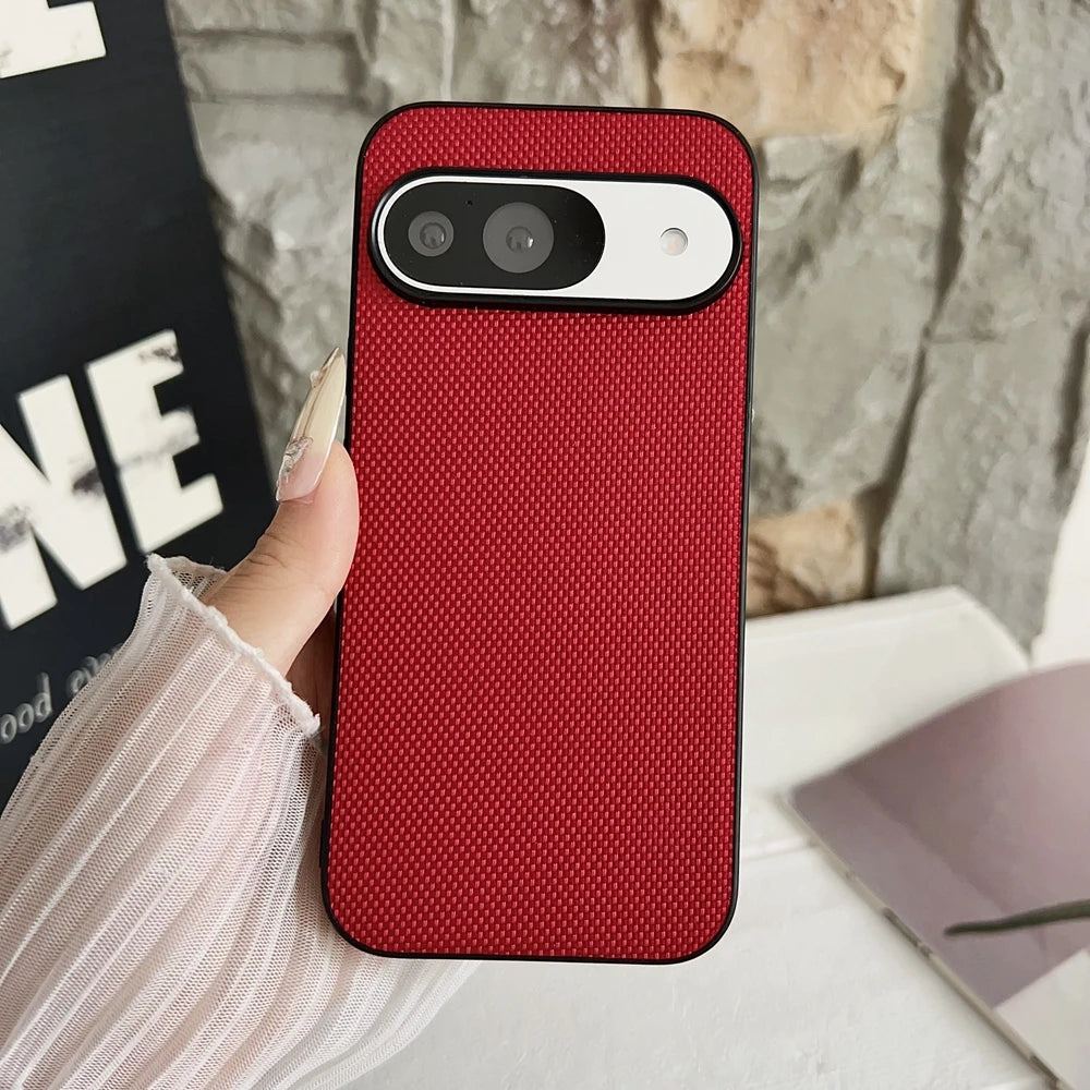 Ultra thin Pixel 10 9 Pro 9A Case Woven Nylon Pattern 6A 7A 8A 9A Cases for Google Pixel 9 8 7 6 10 Pro XL 10proXL Slim Cover