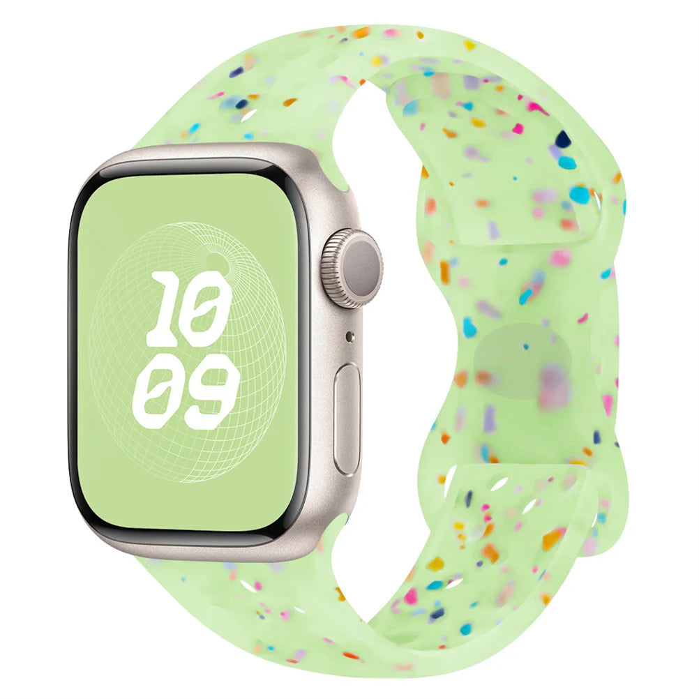 Sport Loop Strap For Apple Watch Band Ultra 2 49mm 44mm 40/41mm 45mm 42/46mm Silicone Bracelet iwatch Series 11 10 9-8-7 6 5 SE