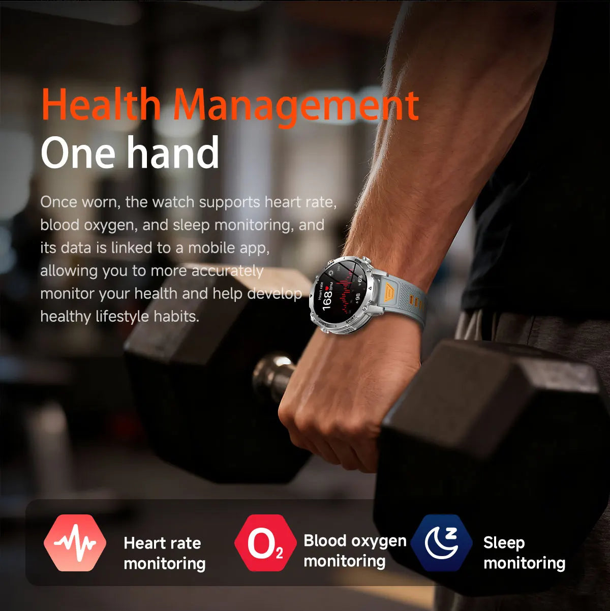 2026 New TANK Ultra 1400mAh Battery Military Smart Watch 10ATM Waterproof Heart Rate Tactical LED Flashlight Men Sports Bracelet