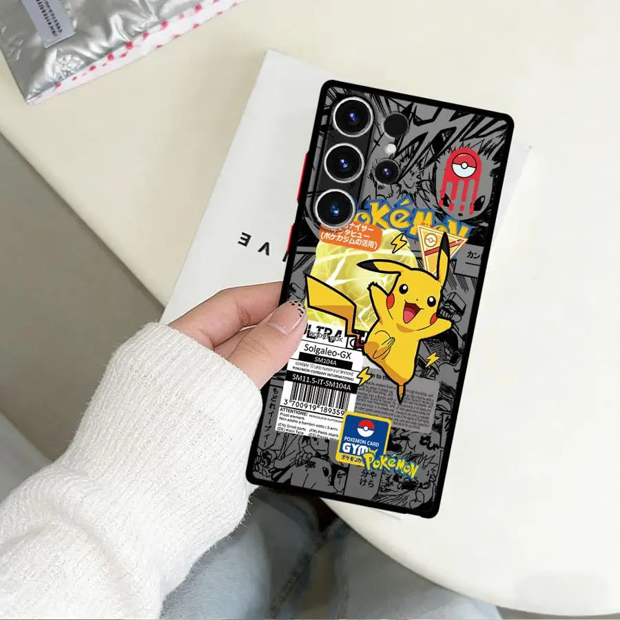 Case for Samsung Galaxy S26 S20 FE S22 S21 S25 Ultra S23 FE Note 20 Ultra 10+ S24 Plus Funda Back Phone Cover Anime Pokemons