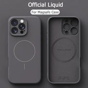 Original Liquid Soft Silicone For Magsafe Wireless Charge Magnetic Case For iPhone 16 Plus 15 14 13 12 Pro Max 11 Cover