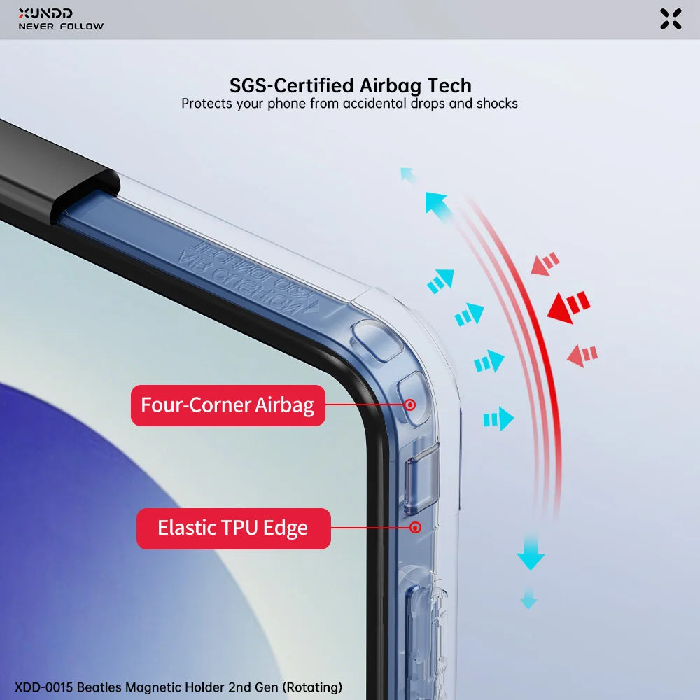 Xundd Case For Samsung Galaxy Z Flip 8, Hinge Protection Anti-Yellow Airbag Shockproof Magnetic Kickstand Slim Clear Protective