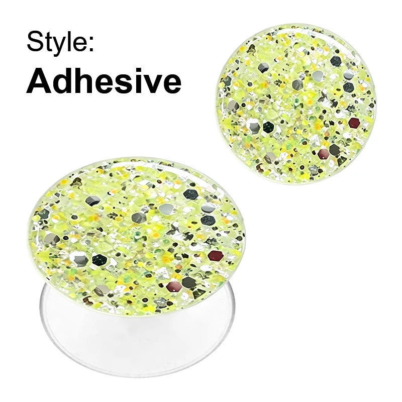 Glitter Phone Grip Socket Foldable Phone Holder Ring Holder With Adhesive for Iphone 17 16 15 14 13 Samsung Grip Tok Bracket
