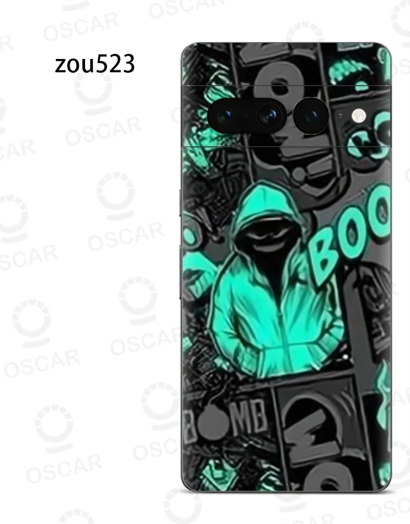 Colorful Decal Skin for Google Pixel 8 7 6 Pro 6A Back Screen Protector Film Cover Ultra Thin 3M Wrap Modified Case Sticker