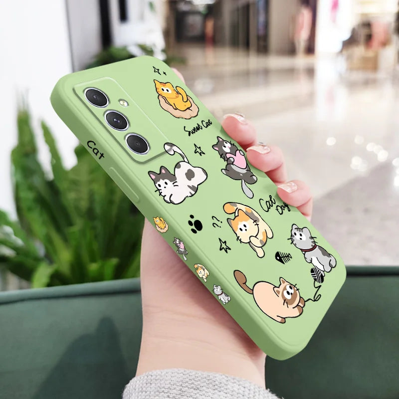 Cat String Ball Case For Samsung Galaxy A56 A36 A26 A54 A34 A24 A14 A55 A35 A25 A17 A16 A15 A07 A06 A05 A05S A04 A04S A04E 4G 5G