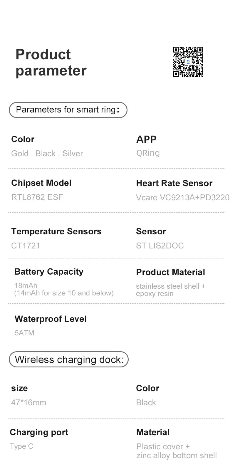 Smart Ring R10 Gesture Control Heart Rate Body Temperature Blood Oxygen Sleep Monitor 5ATM Waterproof Multi Sport Smart Ring
