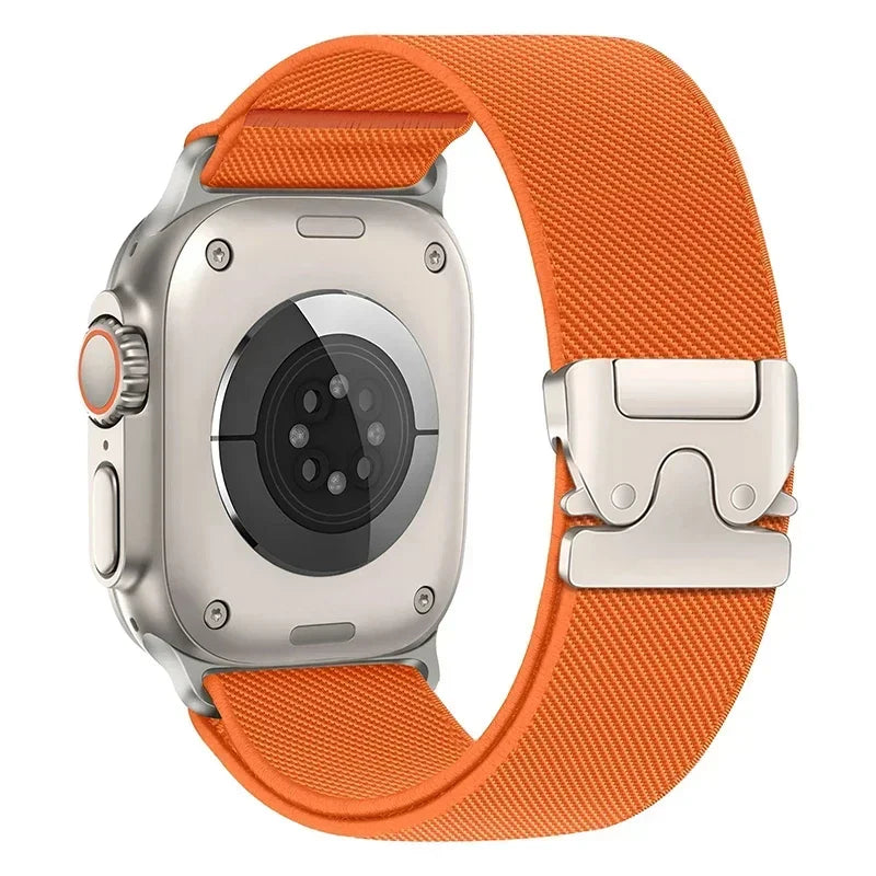 Elastic Nylon Strap for Apple Watch band Ultra 2 49mm 46-42-45mm 41-44mm parachute buckle Bracelet IWatch Series 10 9 8 7 6 SE