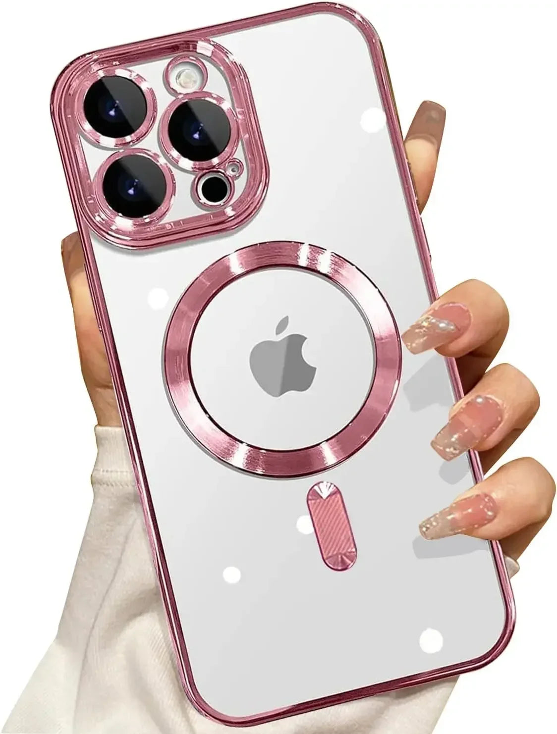 Full Protection Magnetic Wireless Charge Case For Magsafe For iPhone 17 16 15 14 13 12 Pro Max Case With Camera Lens Protector