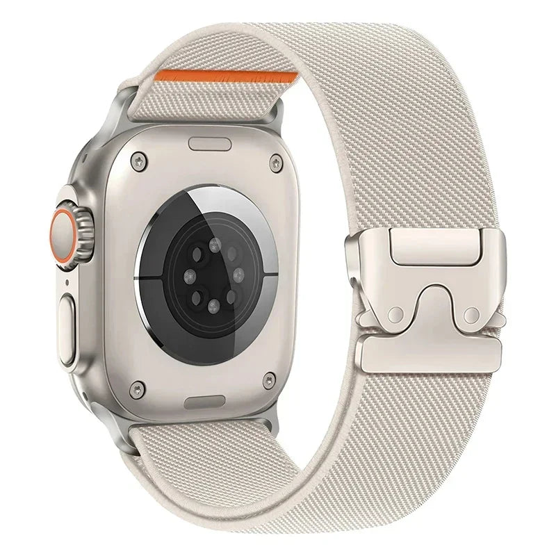Elastic Nylon Strap for Apple Watch band Ultra 2 49mm 46-42-45mm 41-44mm parachute buckle Bracelet IWatch Series 10 9 8 7 6 SE
