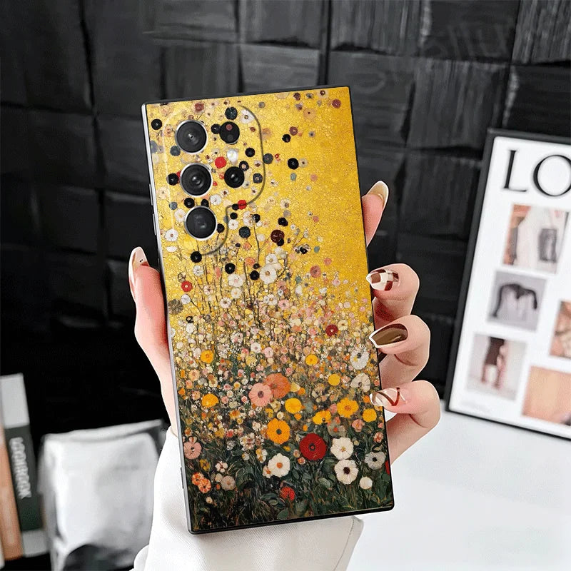 Kiss By Gustav Klimt Art Soft Phone Case for Samsung Galaxy S26 S25 Edge S24 Ultra S23 Plus S22 S21 FE S20 Black Cover Back Shel