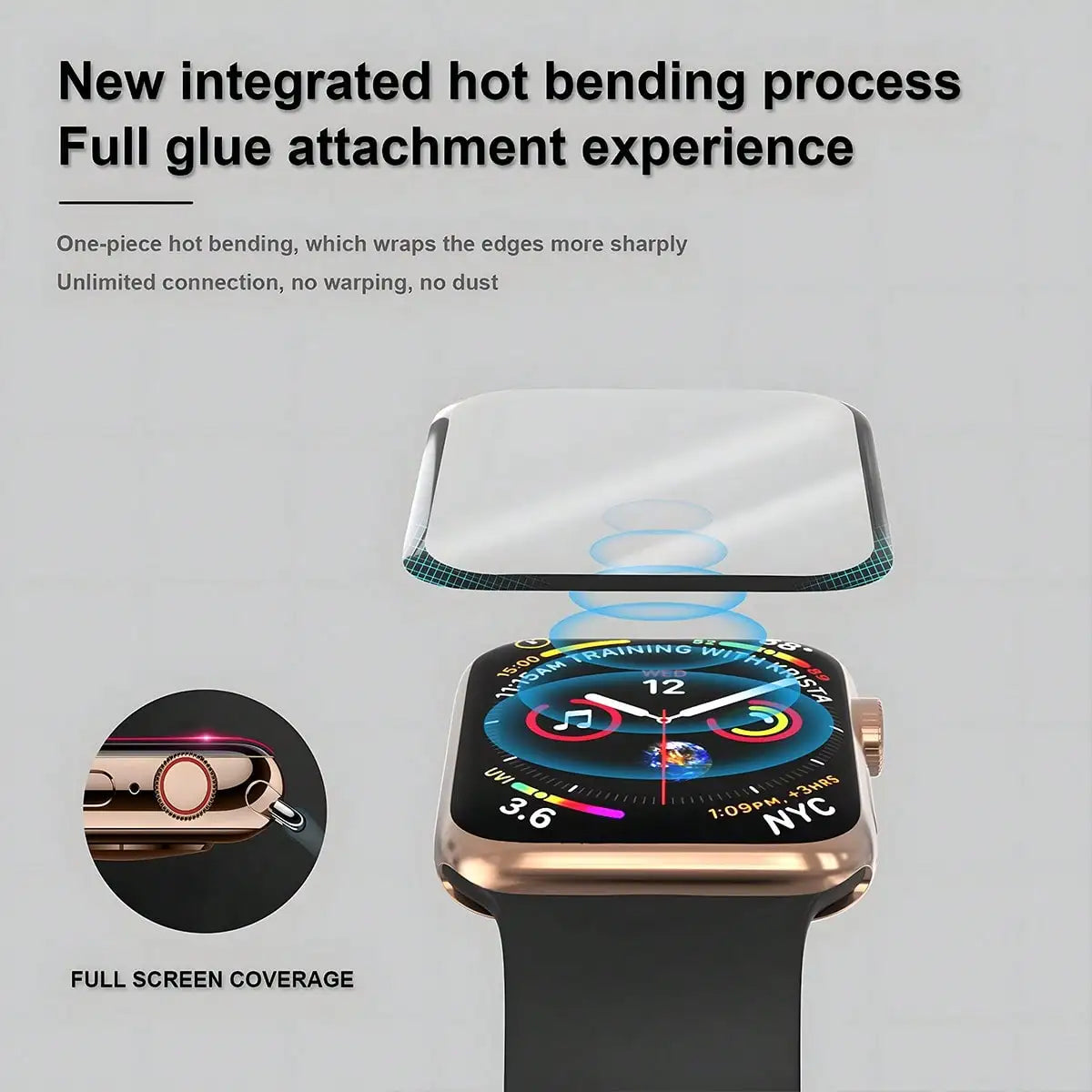 3-Pack Flexible Screen Protector Film For Apple Watch Series 11/SE 3/Ultra 3/38/41/40/44 - Soft TPU Film For Fitness/Travel