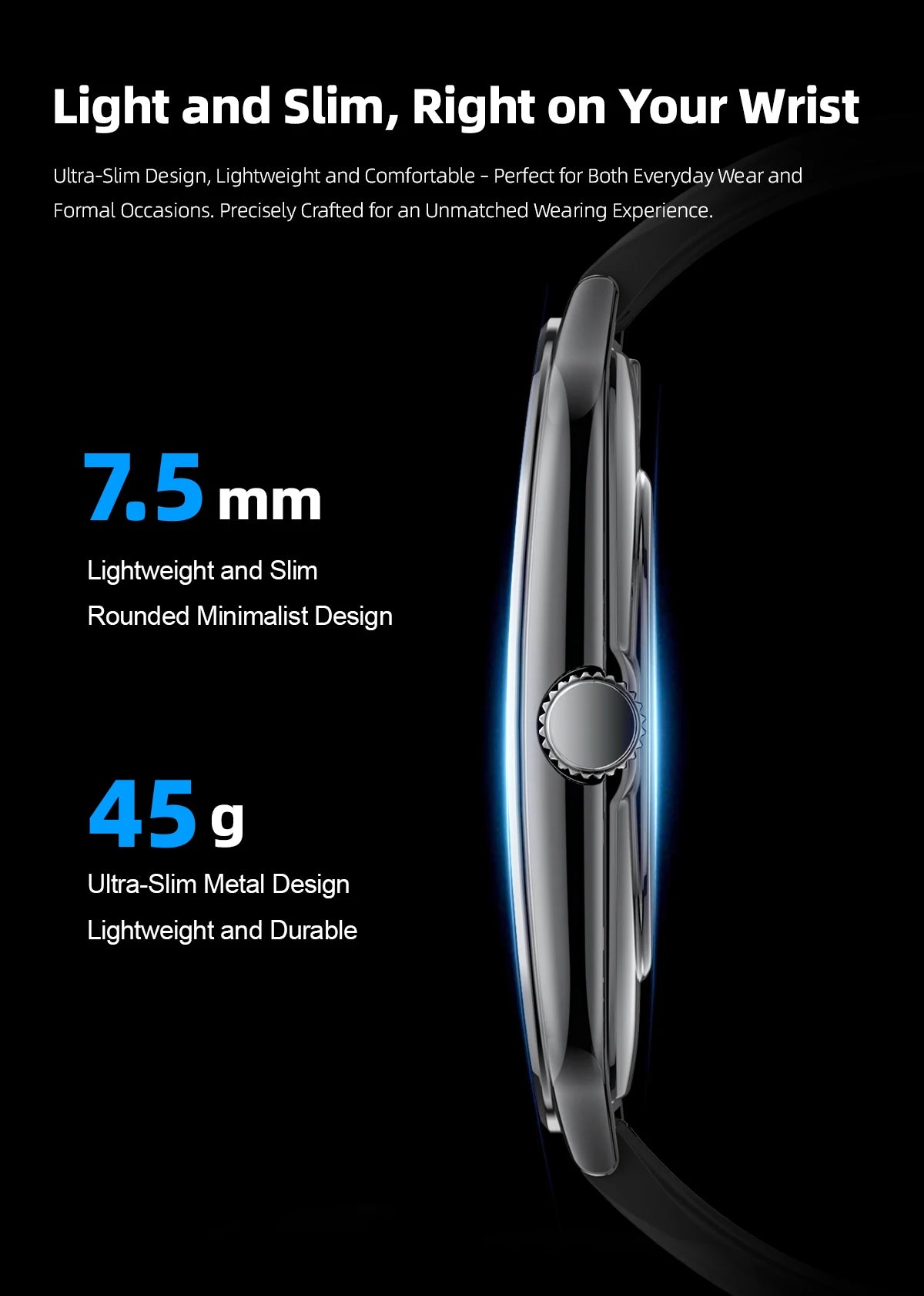 2026 New Smartwatch 1.96 inch Ultra-thin Bluetooth Call Health Monitor IP68 Waterproof 100 Sport Smart Bracelet For  Android iOS