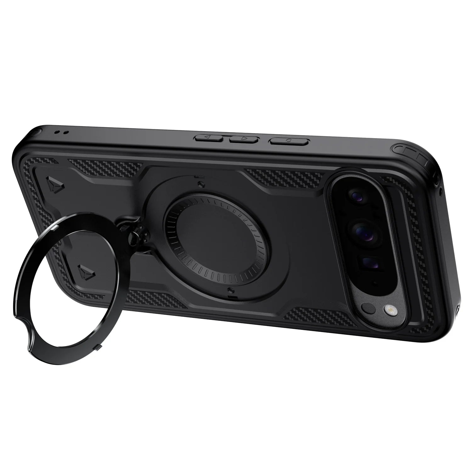 Black For Google Pixel 10/10 Pro/10 Pro XL Rugged Phone Case Shockproof Heavy Duty Kickstand Holder Protective Cover