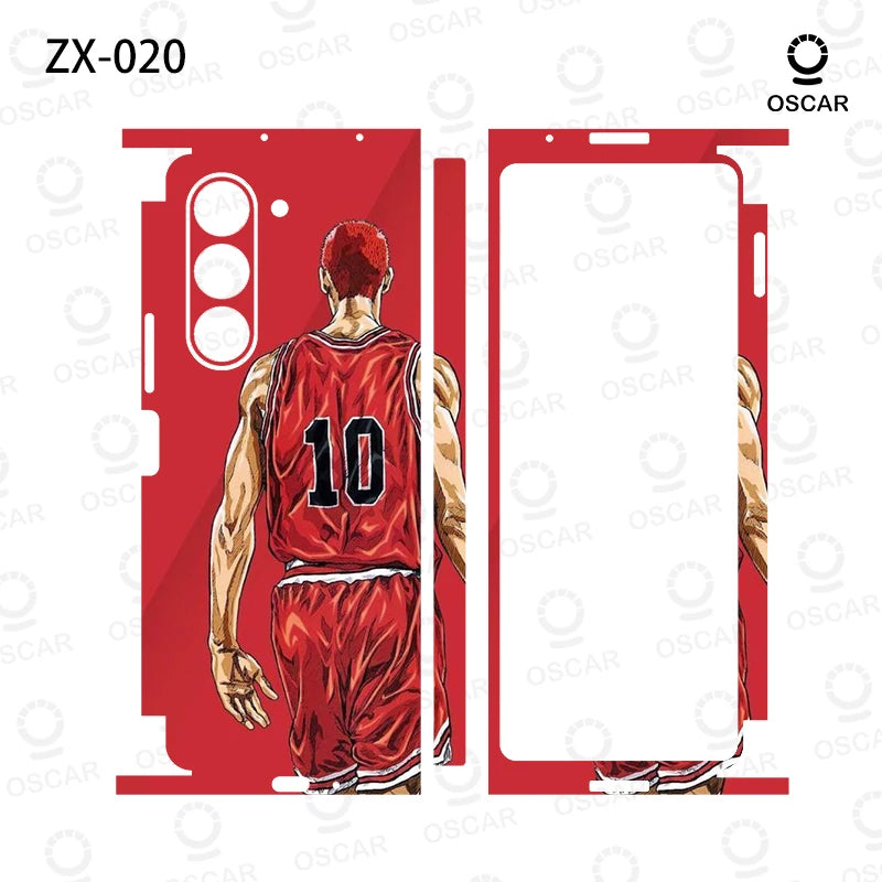 Colorful Anti-Scratch Stickers For Samsung Galaxy Z Fold 5 4 7 6 Fold5 Fold4 Protective Decal Skin Cover Back Film