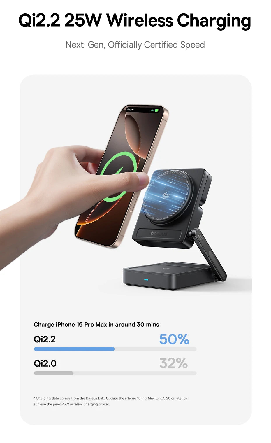 Baseus 3 in 1 Magnetic Wireless Charger Qi2.2 25W Fast Charging For iPhone 17 16 15 14 Apple Watch Earbuds AirPods Pro iWatch