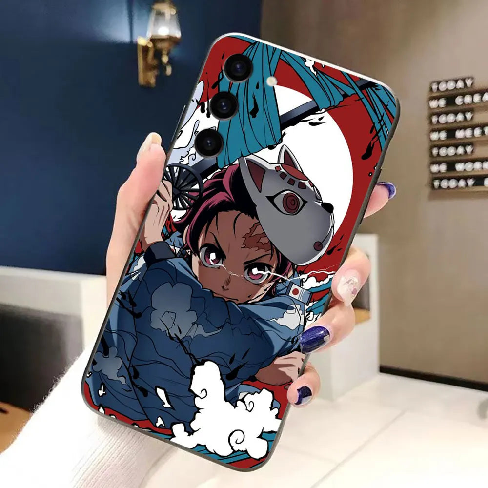 Anime Demons Slayers Tanjiro Phone Case For Samsung Galaxy S26 S25 EDGE S24 S23 S22 S21 S20 FE S10 Ultra PLUS LITE Case Cover