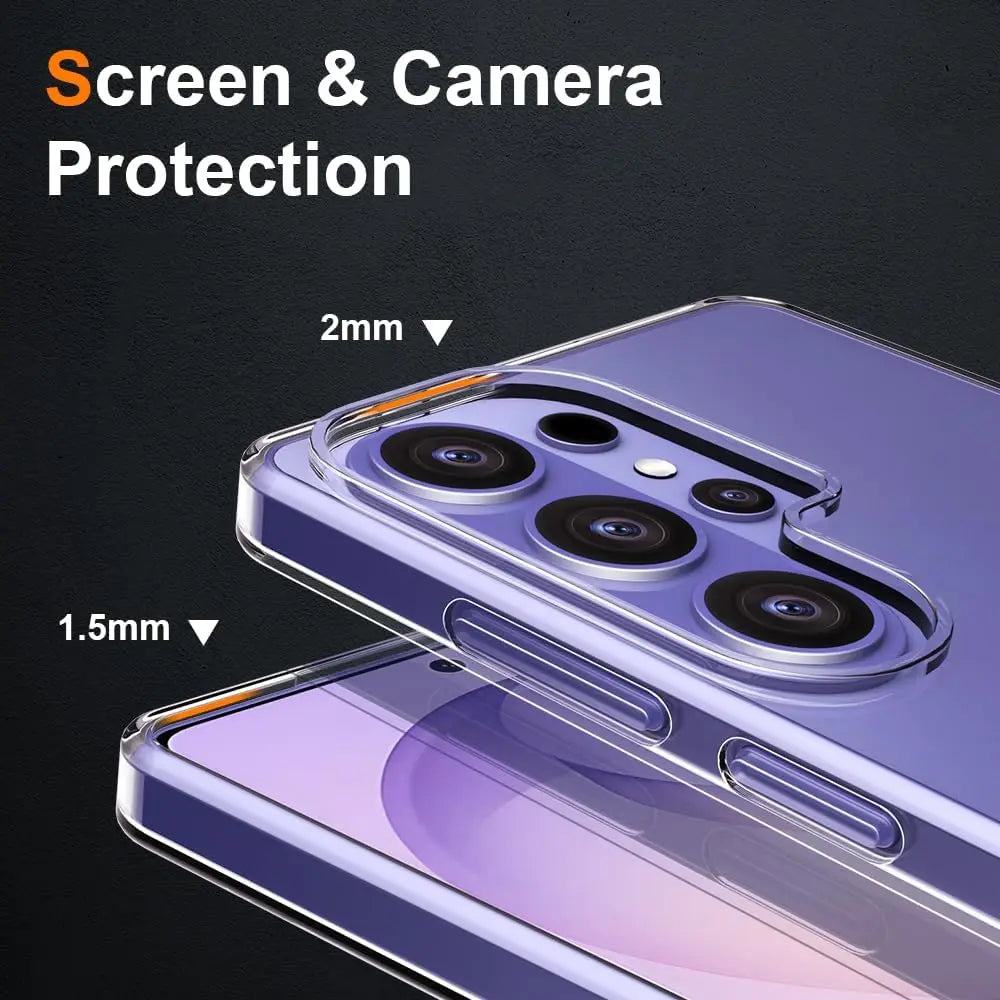 Anti-Shock Silicone Soft Case For Samsung Galaxy S26 S25 Edge S24 S23 S21 FE S22 Ultra Plus Transparent Clear Ultra Thin Shell