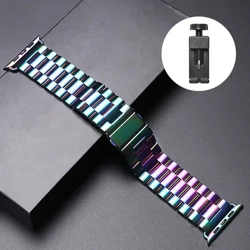 Stainless Steel Strap For Apple Watch Ultra 4 3 2 49 45 41 40 46 38 42 44mm Metal band Bracelet For iWatch Series SE 11 12 9 8 7