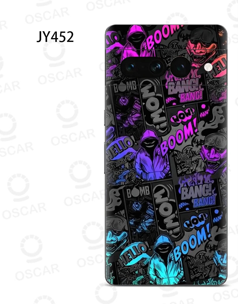 Colorful Decal Skin for Google Pixel 8 7 6 Pro 6A Back Screen Protector Film Cover Ultra Thin 3M Wrap Modified Case Sticker