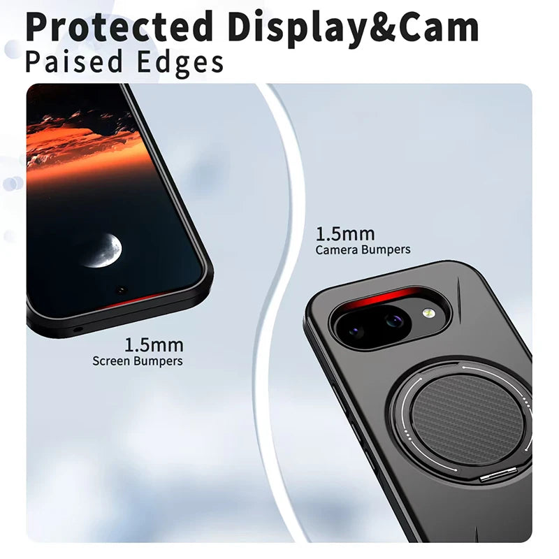 High Quality Solid Color Frosted Invisible Bracket For Magsafe Magnetic Phone Case For Google Pixel 10 9 Pro XL 10A Back Cover