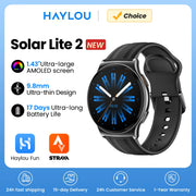 HAYLOU Solar Lite 2 Smartwatch 1.43'' AMOLED Display 24h Health Monitoring 150+ Sports Modes Voice Calling Smart Watch 1ATM