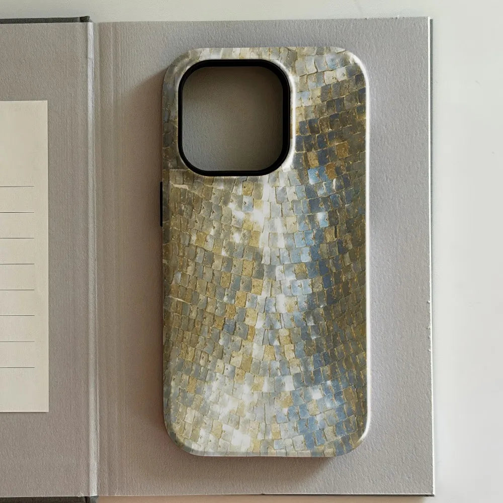 Luxury Clmj BUGR Abstract retro art Phone Case for iPhone 17 16e 16 15 14 13 12 11 XR XSMAX Air Pro Max Plus Double-layer Cover