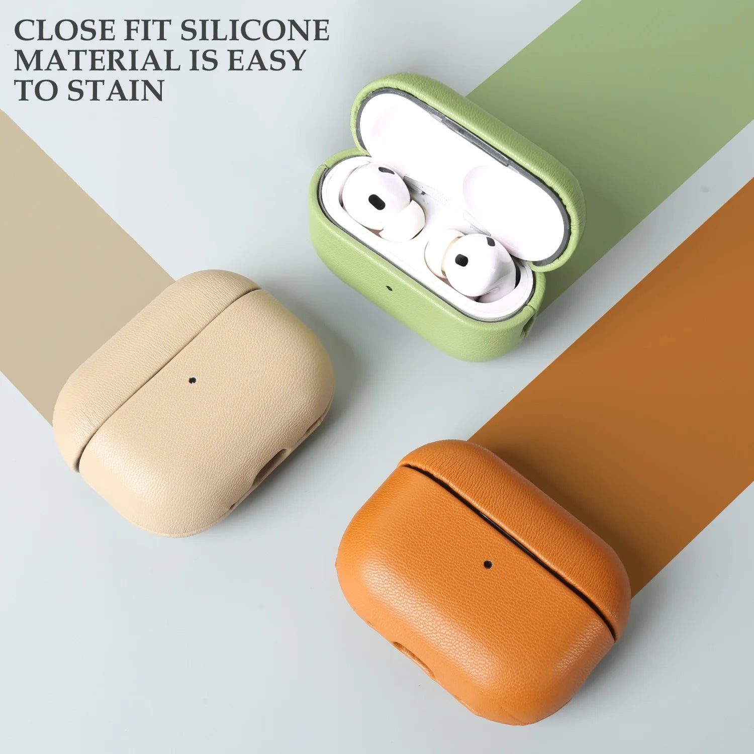 Biobased Eco-Friendly Leather Case For Airpods Pro 3 airpods4 3 Wireless Earphone Box Headphone Bluetooth Hard Protective Cover