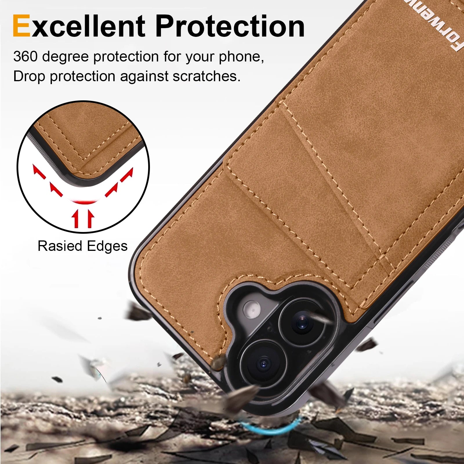 Business Flip Leather Case for iPhone 16 17 Air 16E 15 14 13 12 11 Pro Max Plus Mini Built-in Magnetic Wallet Card Phone Cover