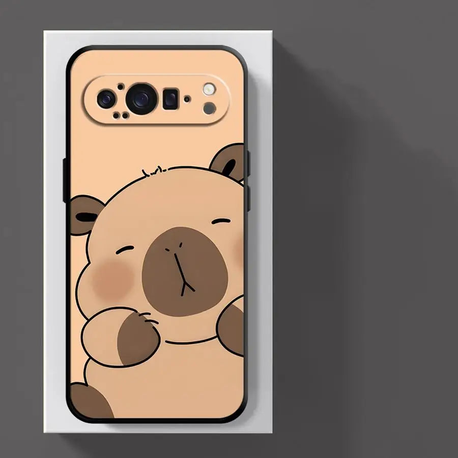 Funda Phone Cover Case for Google Pixel 10A 6a 9a 8a 10 9 Pro XL 7a 6 7 8 Pro Cute Cartoon Capybara