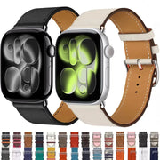 Genuine Leather Bracelet Strap For Apple Watch Band 45mm 49mm 41mm 44mm 42mm 46mm Leather Wristband iWatch Ultra 11 10 9 8 7 6 5